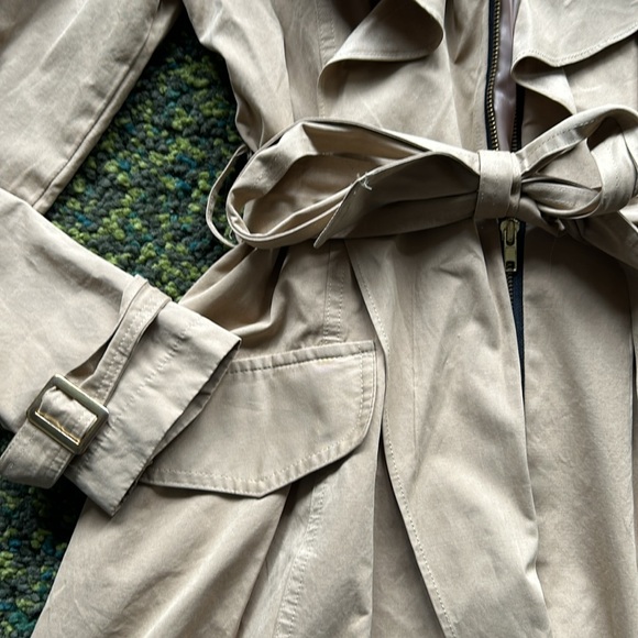 Virus y2k Leopard Print Trench Coat - Picture 3 of 5